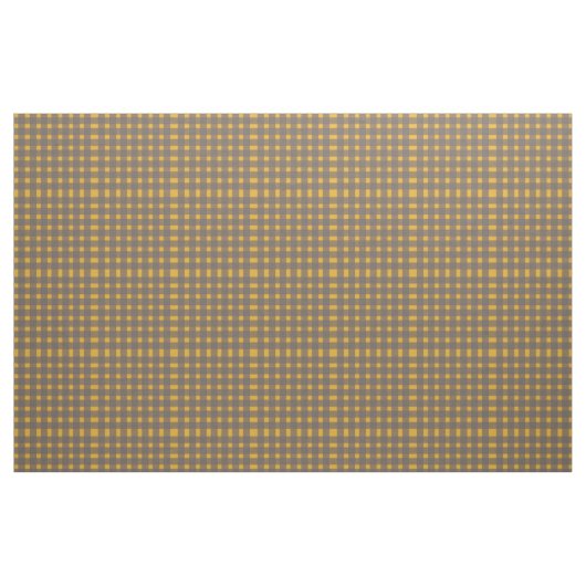 Geel grijs Gingham Pattern Stof (Fat Quarter)