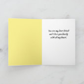 Geel grijs gradiëntpatroon van galentine feestdagen kaart (Binnen)