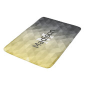 Geel grijs kleurtje Ombre Geometrische patroon Mon Badmat (Gekanteld)