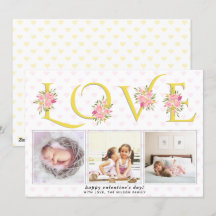 Geel, grijs LOVE typografie foto Valentijnsdag