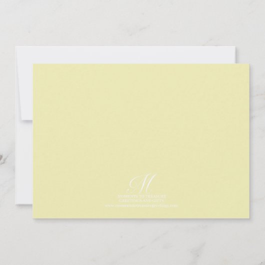 Geel grijs Manuscript Dans Overweging Foto uitnodi Kaart (Achterkant)