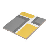 Geel grijs minimalistisch kleurenblok tegeltje (Zijkant)