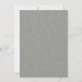 Geel & Grijs | Modern Abstract Blad Patroon Kaart (Achterkant)