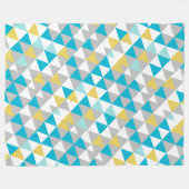 Geel grijs modern Abstract driehoekspatroon Fleece Deken (Voorkant (Horizontaal))