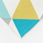 Geel grijs modern Abstract driehoekspatroon Fleece Deken (Hoek)