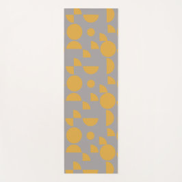 Geel Grijs Modern Elegant Geometrisch Tribal Yogamat