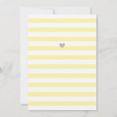 Geel grijs neutraal polardot Baby shower Kaart (Achterkant)