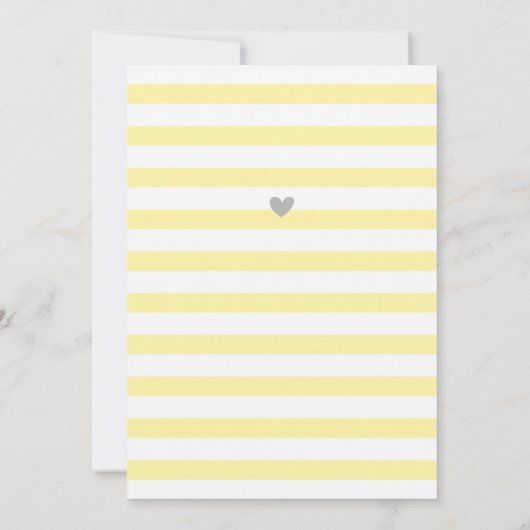 Geel grijs neutraal polardot Baby shower Kaart (Achterkant)