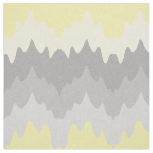 Geel grijs Ombre Chevron Zigzag Stof (Swatch)