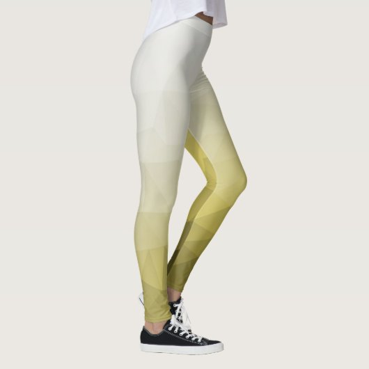 Geel grijs ombre Mach cool elegant Patroon Leggings (Rechts)