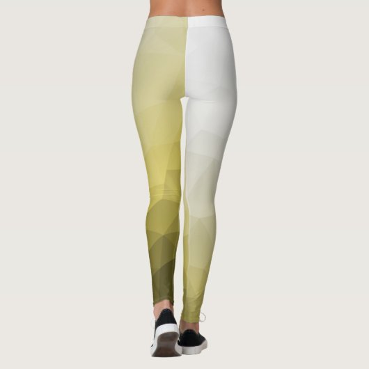 Geel grijs ombre Mach cool elegant Patroon Leggings (Achterkant)