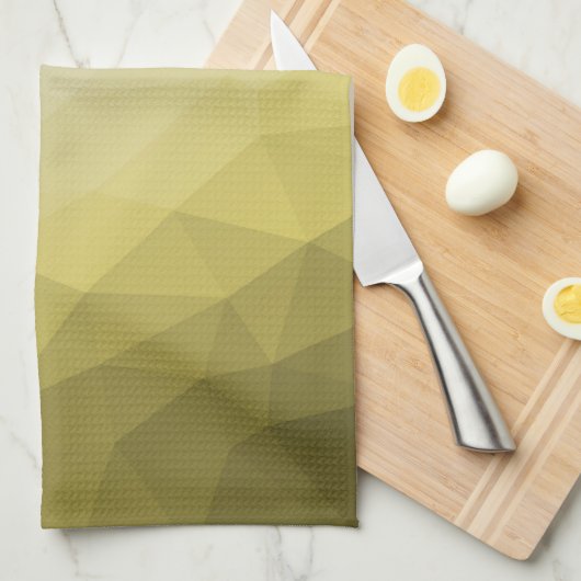 Geel grijs ombre Mach cool elegant Patroon Theedoek (Quarter Fold)