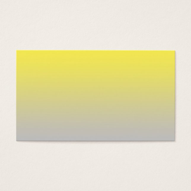 Geel & Grijs Ombre Visitekaartjes (Voorkant)