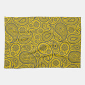 Geel & Grijs  Paisley Damasks Theedoek (Horizontaal)