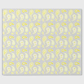 Geel grijs pasteipaatpapier cadeaupapier (Vlak)