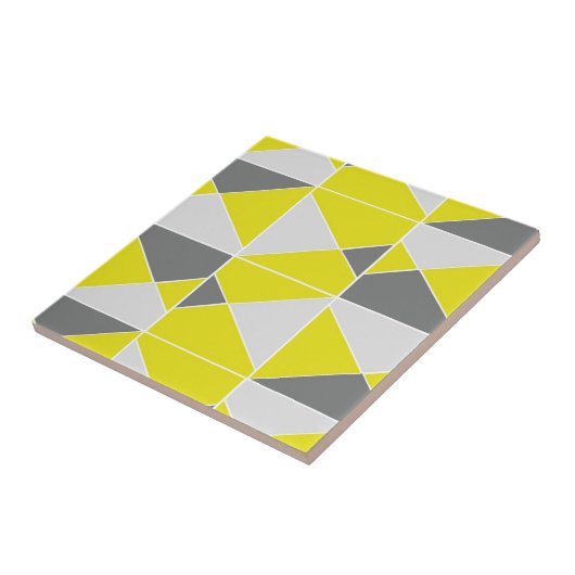 Geel grijs patroon tegeltje (Zijkant)