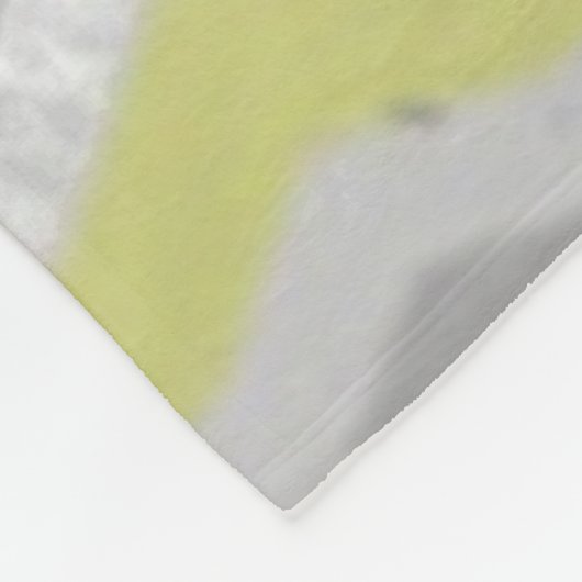 Geel grijs Polka Dot Chevron Fleece Deken (Hoek)