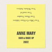 Geel grijs schoonheidssalon 2022 visitekaartje (Buitenkant ongevouwen)