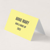 Geel grijs schoonheidssalon 2022 visitekaartje (Voorkant)