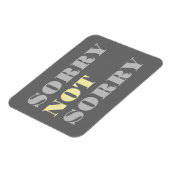 Geel grijs Sorry niet Flexi Magnet Magneet (Linkerzijde)