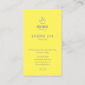 Geel Grijs Tekst Stippen Cupcake Bakkerij Visitekaartje (Achterkant)