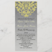 "geel grijs" Trouwprogramma Programmakaart (Voorkant)