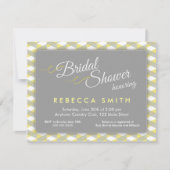 Geel & Grijs visgraatgrens Vrijgezellenfeest Kaart (Voorkant)