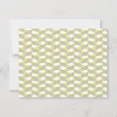 Geel & Grijs visgraatgrens Vrijgezellenfeest Kaart (Achterkant)