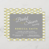 Geel & Grijs visgraatgrens Vrijgezellenfeest Kaart (Voorkant / Achterkant)