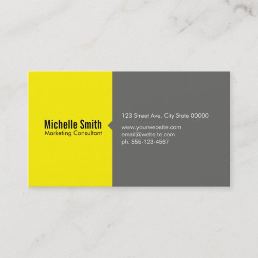 Geel & Grijs Visitekaartje (Voorkant)