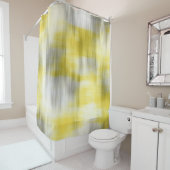 Geel grijs wit Abstract Douchegordijn (In situ)