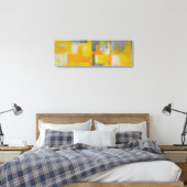 geel grijs wit abstract kunst schilderij canvas afdruk (Insitu (Slaapkamer))