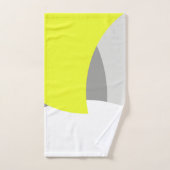 Geel grijs wit Abstract kunstbijdoeken Bad Handdoek (Handdoek)