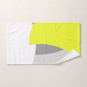Geel grijs wit Abstract kunstbijdoeken Bad Handdoek (Handdoek)