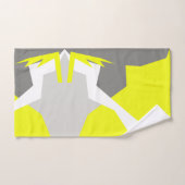 Geel grijs wit Abstract kunstbijdoeken Bad Handdoek (Handdoek)
