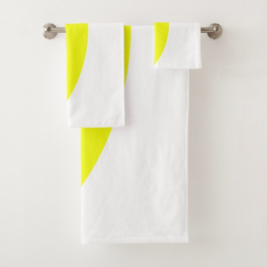 Geel grijs wit Abstract kunstbijdoeken Bad Handdoek (Insitu)