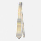 Geel Grijs Wit Chevron Zig Zag Patroon Heren Stropdas (Voorkant)