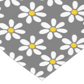 Geel grijs wit Daisy Pattern Korte Tafelloper (Hoek)