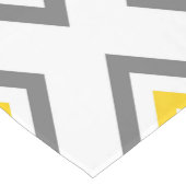 Geel grijs wit diamant geometrisch patroon korte tafelloper (Hoek)