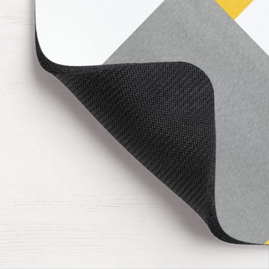 Geel grijs wit geometrisch muismat (Hoek)