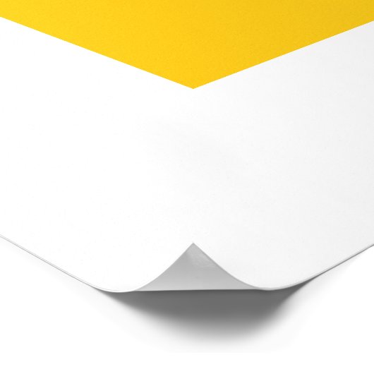 Geel grijs wit golfkleurenblok poster (Hoek)