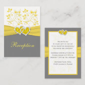 Geel grijs witte Kaart voor ontvang van flessen (Voorkant / Achterkant)