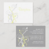 Geel grijs witte Kaart voor ontvang van flessen (Voorkant / Achterkant)