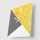 Geel grijs-witte maag vierkante klok (Hoek)