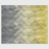 Geel grijs wolombre geometrisch patroon cadeaupapier (Vlak)