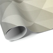 Geel grijs wolombre geometrisch patroon cadeaupapier (Rol Hoek)