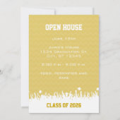 Geel Grijs Zig Zag Hoger Afbeelding Klasse Aankondiging (Achterkant)