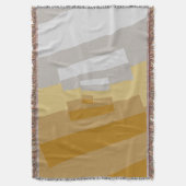 Geel Grijs, Zilver Moderne Abstracte Geometrische Deken (Voorkant Verticaal)