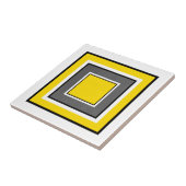 Geel Grijs Zwart Wit Vierkantjes Tegeltje (Zijkant)