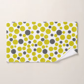 Geel grijze stippen op een witte achtergrond bad handdoek (Handdoek)